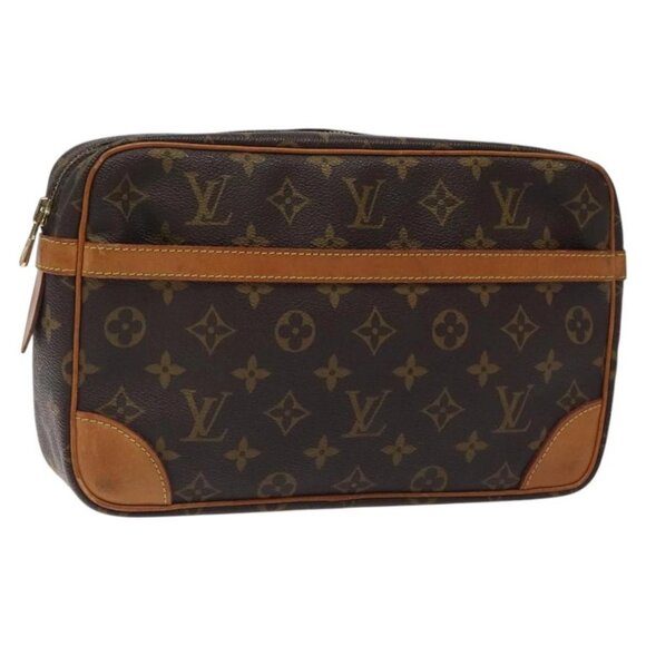 LOUIS VUITTON Monogram Compiegne 28 Clutch Bag M51845 LV Auth am8257 - Picture 1 of 16